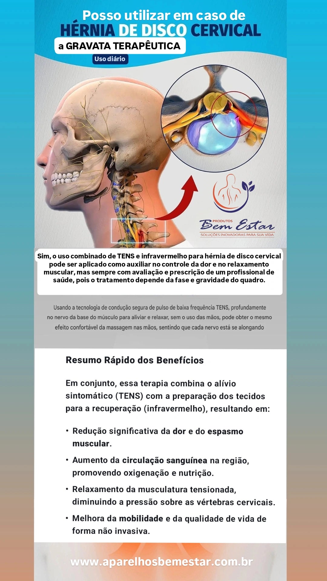 Gravata Inteligente Bem Estar (Cuidado com a Coluna)